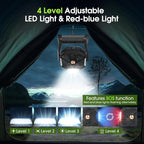 Portable Rechargeable Fan, 20000mAh Cordless Battery Powered Camping Tent Fans with LED Lantern, Small USB C Operated Outdoor Ventilador for Travel Camp Fishing Picnic Beach Office Home Essentials