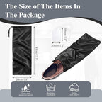 Ersmak 6 Pack Shoe Bags for Travel - Satin Shoe Bag with Drawstring - Black Shoe Storage Bags for Protecting Storage Shoes - 17.7 x 7.9 In