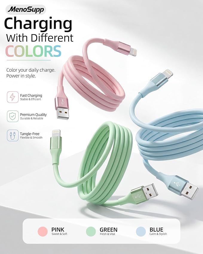 iPhone Charger 3Pack 10 FT Apple MFi Certified Lightning Cable Fast Charging iPhone Charger Cord Compatible with iPhone 14 13 12 11 Pro Max XR XS X 8 7 6 Plus SE iPad and More