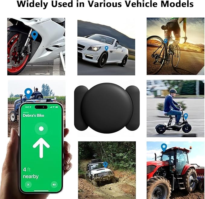 Mini GPS Tracker for Vehicles No Monthly Fee Magnetic GPS Tracker Full USA Coverage Hidden Car Locator Works with Apple Find My(iOS Only) with Magnetic Waterproof Case.
