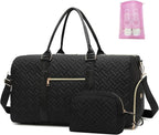 Duffle Bag for Travel, Weekender Bag with Shoe Compartment, Carry On Overnight Bag for Women with Toiletry Bag, Gym Bag with Wet Pocket, Hospital Bags for Labor and Delivery Beige