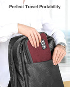 Luxtude Electronic Organizer Travel Case Large, Cord Organizer Travel, Large Cable Organizer Bag, Tech Bag for Cable Storage/Cord Storage/iPad Pro(up to 11")/Wall Charger/Electronic Accessories, Red