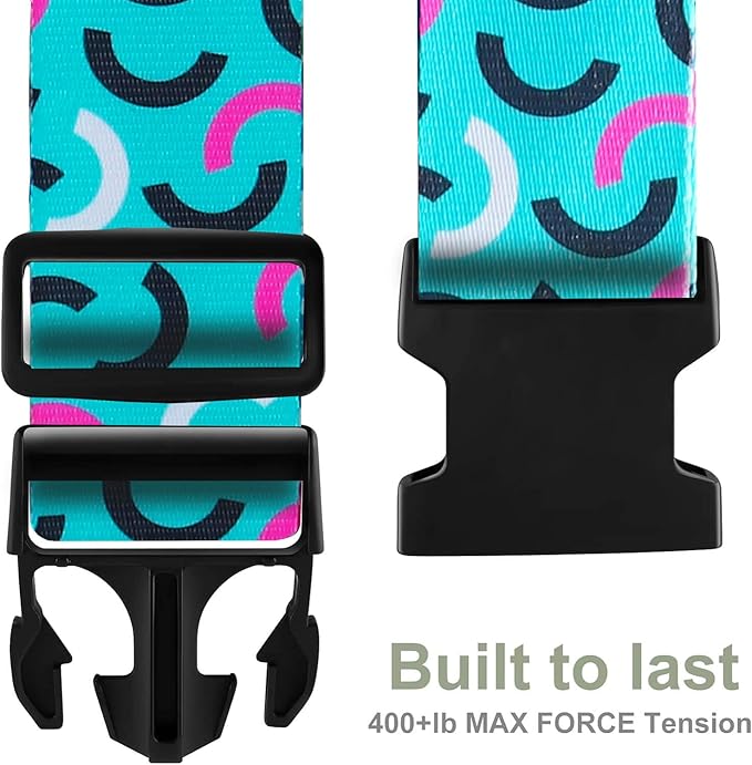 Luggage Straps for Suitcases TSA Approved Easy Pack Organized Suitcase Strap, Luggage Strap, Luggage Belt Strap, Bag Straps for Luggage. Buckle Straps Travel Accessories (Turqoise)