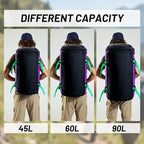 MIER Large Duffel Backpack Sports Gym Bag with Shoe Compartment, Heavy Duty and Water Resistant, Purple, 90L