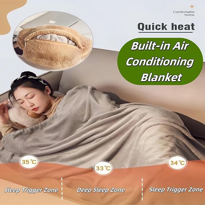 RYOLOY Cat Paw Warm Hand Pillow,with 67 * 39Inch Travel Blanket,3 in 1 Travel Pillow and Blanket Set,for Car Office Camping Essentials.(Grey) (Grey)
