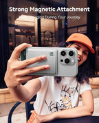 Kuulaa 10000mAh MagSafe Battery Pack, 0.51in Ultra Slim Magnetic Power Bank with LED Indicator, 20W PD USB-C Fast Charging Portable Charger for iPhone 17/16/15/14/13/12, Silver