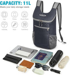 G4Free Lightweight Packable Hiking Backpack for Men Women Small Hiking Daypacks Foldable Shoulder Pack Casual Outdoor Bag 11L
