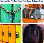 2 Pack TSA Approved Luggage Locks, Combination Travel Padlock, 3-Digit Waterproof Lock, TSA Accepted Outdoor Keyless Resettable Lock for Lockers, Bags, Backpack, Gym, Gate-Blue