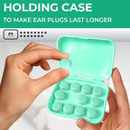 Peace&Quiet | PQ Wax Ear Plugs for Sleeping, Swimming - Soft Noise Cancelling Silicone Gel Wax Earplugs for Sleep and Swimmers, Ear Protection with Sound Blocking Level of 32 Db, Color: Green