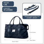 HYC00 Travel Duffel Bag,Carry-on Overnight Weekender Bags for Women,Sports Tote Gym Bag with Wet Pocket