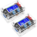 DROK Adjustable Voltage Regulator, DC Buck Boost Converter 6-30V to 0.5-30V 4A 60W 5V 24V Voltage Converter, 12V Power Supply Step Up Step Down Transformer with USB Port Case LCD Display Volt Amp