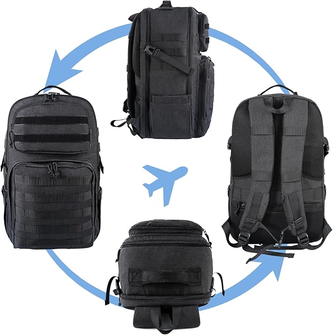 MATEIN 17 Inch Laptop Backpack, Large Military Tactical Backpack for Men TSA Approved, Water Resistant Computer Bag Work Day Pack, Travel Laptop Carry on for Camping Hiking