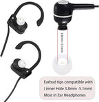 Earbud Replacement Tips Silicone Earbud Tips Ear Bud Covers Fit Most in-Ear Earbuds(Inner Hole 3.8mm -5.1mm) Headphone Ear Tips 18 Pairs S M L