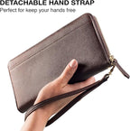 Travel Document Organizer - RFID Passport Wallet Case Family Holder Id Wristlet
