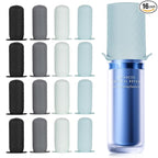 Mrsdry Bottle Covers for Travel, Elastic Sleeves for Leak Proofing, Silicone toiletry Containe sleeves, Leak Locks Travel Accessories for Shampoo Conditioner Wash Body Bottles (16pack)
