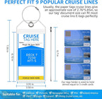 5 Pack Cruise Luggage Tag Holders for Carnival, NCL, Princess, MSC Cruise Ships, Clear Cruise Tags Holders with Zip Seal by FUNMCAN, Wide Waterproof Cruise Essentials Cruise Accessories Must Haves