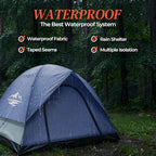 Tents for Camping 2-3 Person Tent – Camping Tent with Rainfly Waterproof 2500MM, Easy Setup in 5 Mins, Ourtdoor Dome Tents Lightweight Backpacking Tent for Couples, Small Families, Festivals, Backyard