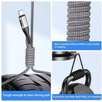 Durcord USB C Charger Cable, 2Pack 6ft Fast Charging 6Ft USB Type C Cord Cable, 6 Foot Type C Charger Premium Nylon Braided USB Cable Compatible with iPhone 15 Pro/Plust/Max-Silver