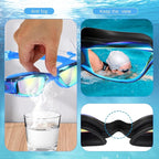 Flutesan 6 Pack Swim Goggles for Adult Anti Fog Swimming Glasses with Ear Plugs Nose Clip No Leaking Full Protection Goggles