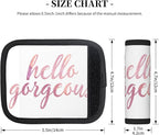 2 Pack Hello Gorgeous in Pink Watercolor Luggage Handle Wraps Suitcase Tags Identifiers for Travel Accessories
