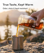 ATHIA Portable Siphon Coffee Maker for Travel & Camping - 4-in-1 Cordless Brewer for Cold & Hot Brew, Siphon-Inspired System, 13.5oz/400ml Tritan Bottle, Reusable Filter, 6.35oz/180g Lightweight