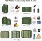 8 Set Packing Cubes for Travel Suitcase Organizer Bags Luggage Packing Cubes Set Travel Essentials Accessories Gifts for Women