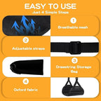 Airplane Foot Hammock for Plane Travel, Adjustable Footrest with 3 Height Positions, Soft Memory Foam Leg Support for Long Flights, Travel Foot Rest with Eye Mask & Earplugs