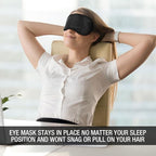 Tarpop 100 Pcs Eye Mask Sleeping Blindfold Eye Cover with Adjustable Strap for Games Party Team Building Travel Individually Wrapped Sleep Mask for Women Men (Black)