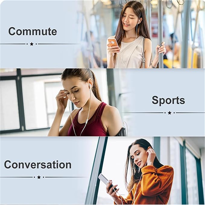 USB C Headphones for iPhone 17/16/15 Pro Max Plus Type C Earphones with Microphone & Remote Noise Cancelling Earbuds for iPhone 17/16/15 Pro, iPad, Galaxy S23/S22/S21/S20/Ultra Note 10/20