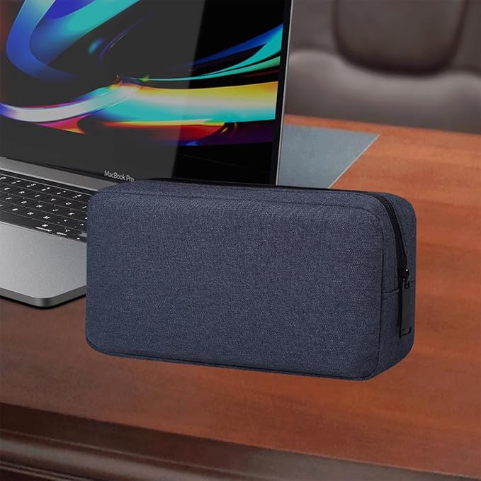 CAAORDKSO Electronic Organizer Travel Cable Accessories Bag, Electronic Organizer Case, Electronic Accessories Organizer Bag for Cable, Cord, Charger, Phone, Power Bank, Earphone (Big-Navy Blue)