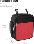Lovoeo Lunch box Lunch bag for men women Insulated Lunchbox Lunch bags for Work Picnic Travel (Thicken hot red)