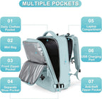 coofay Large Personal Item Travel Backpack For Women Men Airline Approved Carry On Backpack Flight Approved Waterproof Sports Luggage Backpack Casual Daypack Small Hiking Backpack