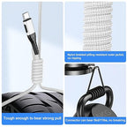 Durcord 2Pack 10ft Fast USB Type C Charging Cable for Android/Phone/Pad/Laptop, Type C Charger Braided USB Cable Bright Silver