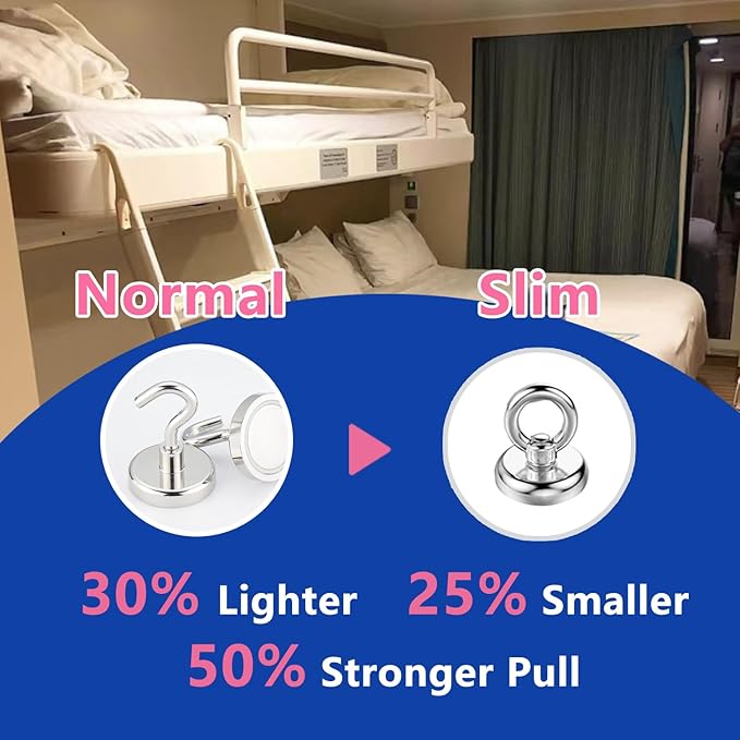 Slim Version Magnetic Retractable Clothes Line for Cruise Ship Approved 2025 2026 Travel Essentials with Clothespins 4 Cruise Luggage Tags - Strong Magnets Hooks