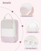 Narwey 6 Set/5 Set Compression Packing Cubes for Travel Kids Women Carry on, Packing Organizers Bag for Backpack Luggage Suitcase Duffle Bags