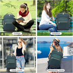 LOVEVOOK 40L Large Travel Backpack for Women Men, 17 Inch Carry on Backpack for Traveling on Airplane, Personal Item Travel Bag Airline Approved, Business Causal Weekender Backpack, Green-Black
