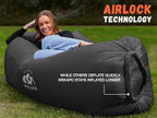 WEKAPO Inflatable Couch Air Lounger Chair - Camping & Beach Accessories, Portable Blow up Sofa for Hiking, Lawn, Indoor/Outdoor Movies & Music Festivals. Lightweight and Easy to Set Up Air Hammock