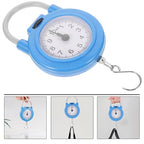 Portable Luggage Weight Scale with Hook, High Precision Hanging Spring Scale for Travel, Small Handheld Blue Weighing Tool for Home and Shipping