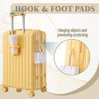 Luggage Sets 3 Piece with Double Spinner Wheels, Carry on Hardshell ABS Suitcases Set with TSA Lock, Lghtweight Checked Luggage for Different Travelling (Yellow, 20"/24"/28")