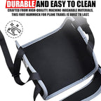 Airplane Foot Rest - Portable Foot Hammock for Plane Travel, Comfortable Airplane Footrest for Long Flights, Swelling Relief - Travel Essential