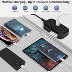 Voltage Converter US to Europe 2300W Power Converter 220v to 110v, Travel Converter with 3 USB+1 Type-C+3 AC Outlets European Travel Plug Adapter for EU/UK//Italy/Asia/India/South Africa/Australia
