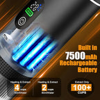 Portable Battery Travel Coffee Maker, 20 bar Mini Car Espresso Machines, 3-in-1 Self-Heating Electric Espresso Maker, USB-C Ground Coffee & Capsule Pod(Ns&DG) RV, Hiking