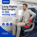 Airplane Seat Cushion, Inflatable Travel Cushion for Long Flights, Portable Travel Seat Cushion with Built-in Press Pump