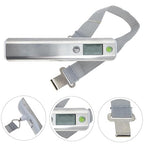 Digital Luggage Scale with Measuring Tape Multifunction Handheld Electronic Weighing Scale for Suitcase Travel Portable 50kg Capacity