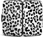 Credit Card Holder, Mini Aluminum Card Wallet RFID Blocking Slim Metal Hard Card Case for Women Men, White Leopard