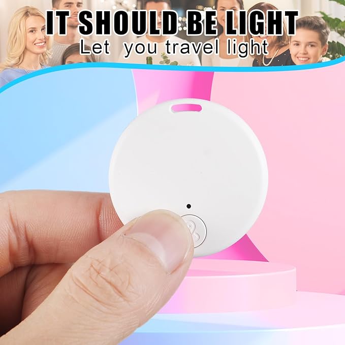 Konohan 5 Packs Smart Item Finder Portable Tracker GPS Tracking Mobile Anti Loss Smart Device Key Finder Tag Locator with Sound for Bags Wallets Backpacks Pets Keys Luggage(White)