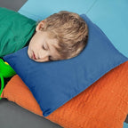 Kigley 12 Pack Mini Pillows for Daycare 9.1 x 13.8'' Small Travel Pillow Bulk Soft Breathable Cotton Pillow for Nap Travel Pet Neck Lumbar Purse Insert (Deep Blue)