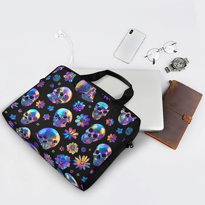 MNSRUU Laptop Bag for 15.6 inch Black Gothic Bats