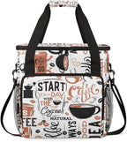 Coffee Maker Travel Bag Compatible with K-Mini or K-Mini Plus, Single Serve Coffee Brewer Carrying Case with Multiple Pockets for K-Cup Pods, Storage Bag With Shoulder Strap