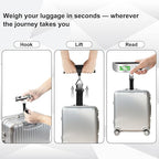 Digital Luggage Scale for Travel, Hanging Suitcase Weight Scale with High Accuracy ±0.35oz/10g, 110lb/50kg Capacity, Backlit Display, Auto-Lock, Portable Bag Scale to Prevent Overweight Fees